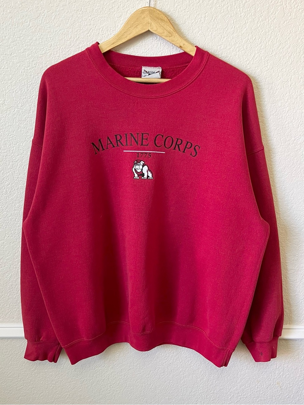 UNITED STATES Marine Corps USMC Vintage 90s Chesty Crewneck Sweatshirt XL Red